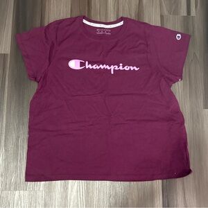Champion Burgundy Crewneck Tee